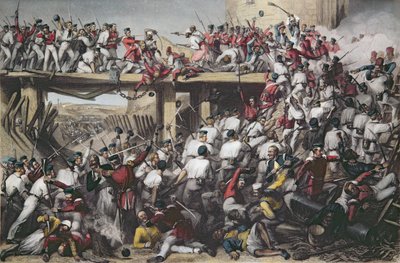 Sturm auf Delhi, graviert von T.H. Sherratt, veröffentlicht von der London Printing and Publishing Company, August 1859 von Matthew Somerville Morgan